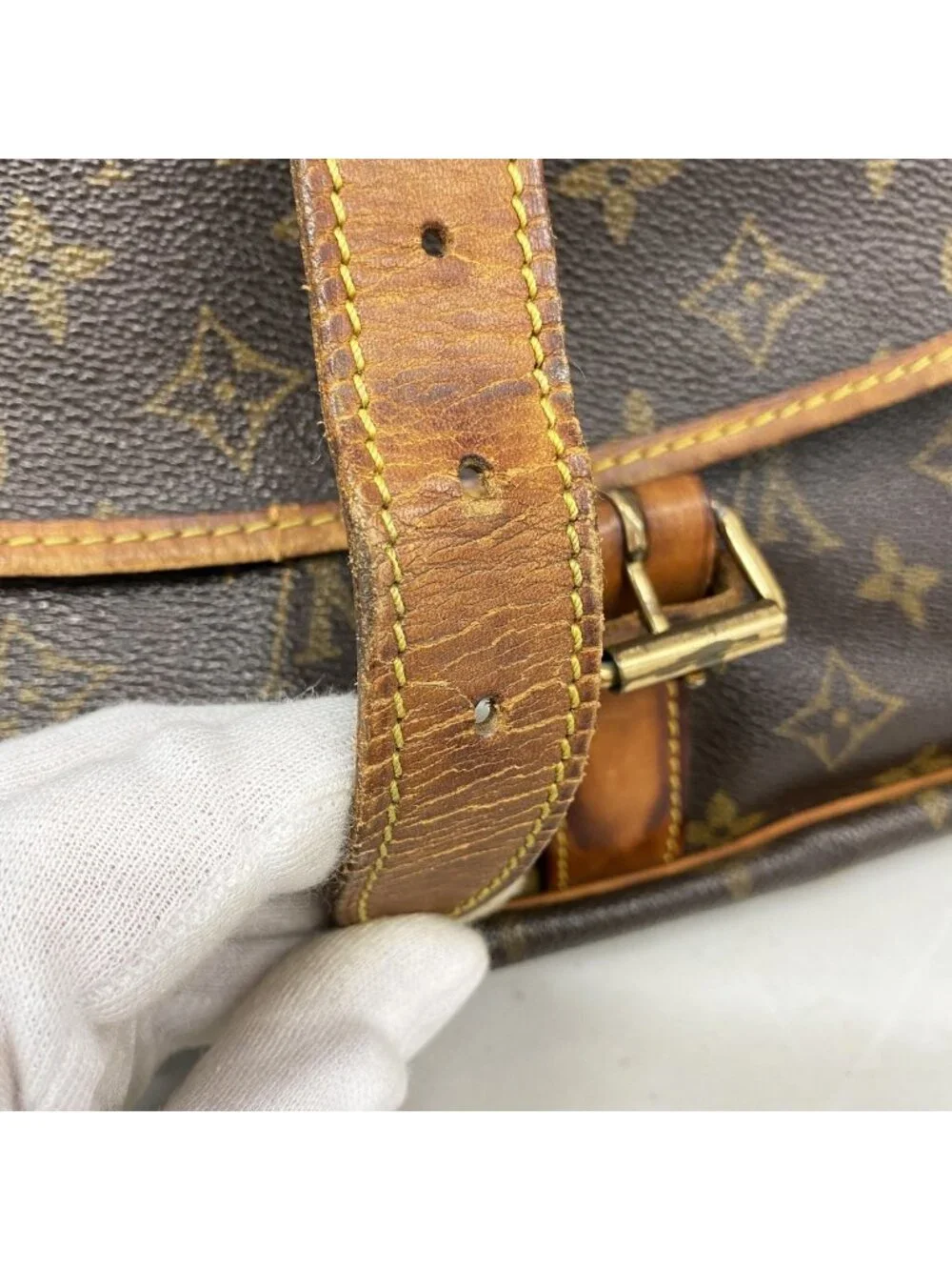 Louis Vuitton Shoulder Bag Monogram Saumur 35 Brown